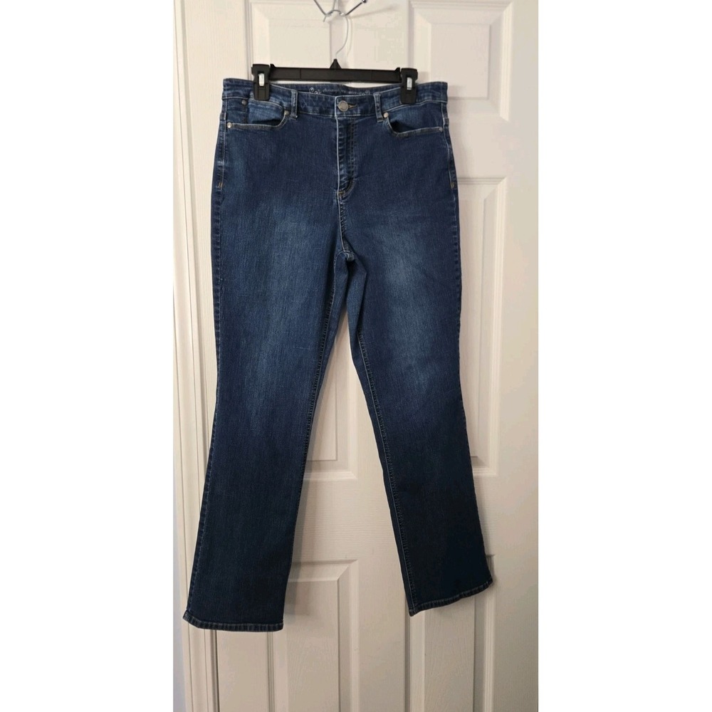 Christopher & Banks Women's Size 12 Classic Fit Straight Leg Jeans Blue Denim